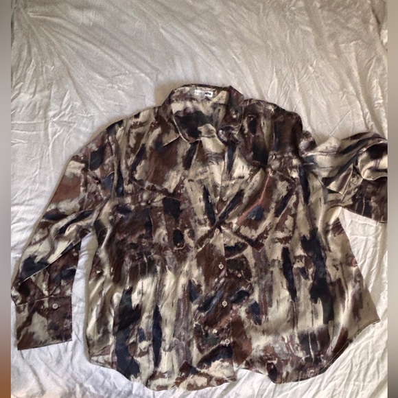 Fashion Nova Tops - Fashion Nova Earthy Abstract Blouse